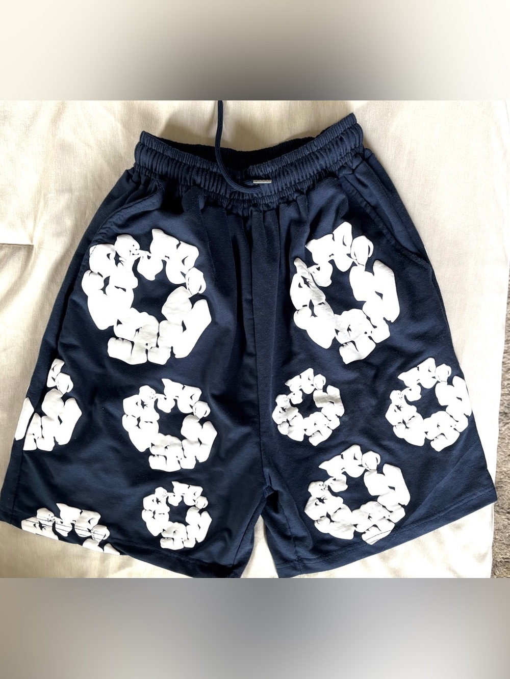 TWO PAIR Denim Tears Men's Athletic Shorts - Black & Navy - Picture 12 of 12